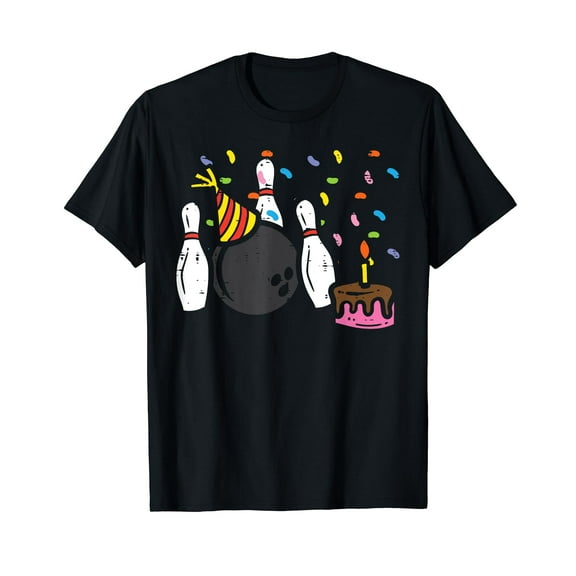 Bowling Birthday Bday Party Bowler Men Women Kids Boys Girls T-Shirt