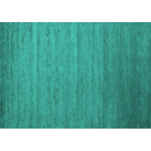 Ahgly Company Indoor Rectangle Abstract Turquoise Blue Contemporary Area Rugs, 6' x 9'