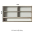 thumbnail image 4 of Alacena Madesa Glamy 2 Puertas Corredizas de Vidrio y 1 Nicho Marrón, 4 of 6