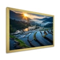 thumbnail image 2 of Designart "Shimmering Fields of China at Sunset" Landscapes Framed Wall Art Decor - Traditional Blue China Bedroom Framed Canvas Wall Art, 2 of 6