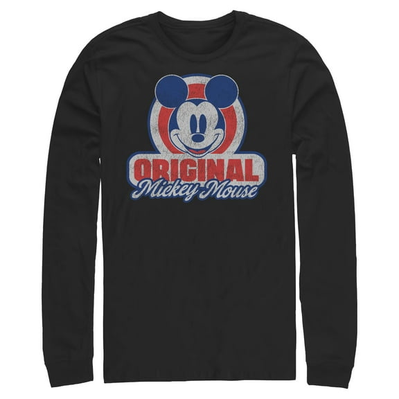 Mens Mickey & Friends Original Retro Logo Long Sleeve Shirt