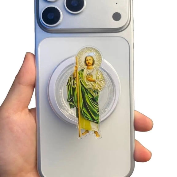 Saint Jude Phone Grip, Catholic , Patron Saint of Lost Causes Phone Holder, Christian Religious Phone Accessory,