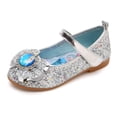 thumbnail image 1 of Zapatos de cuero para niñas de Disney primavera nuevos zapatos planos de princesa elsa zapatos de cristal de baile único 26-plantilla 16,3 cm Gao Jinjia LED, 1 of 2