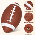 thumbnail image 2 of SHOWERORO Brown PVC Rugby Ball for Kids Sports Training Improve HandEye Coordination and Passing Accuracy 2Pcs, 2 of 8