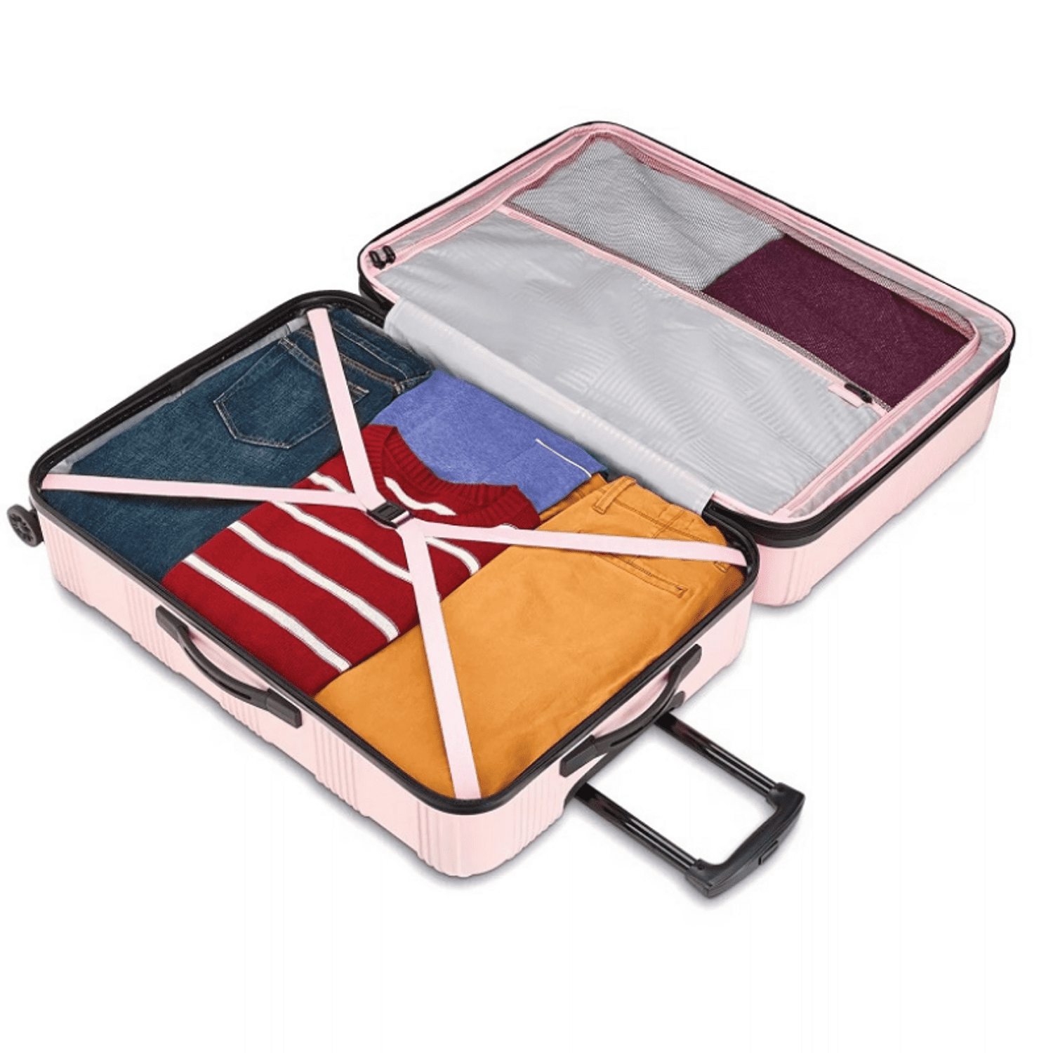 American Tourister 28" Checkered Hardside Spinner Suitcase In Pink