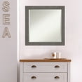 thumbnail image 4 of Amanti Art Beveled Bathroom Wall Mirror - Rustic Plank Grey Narrow Frame Outer Size: 23 x 23 in, 4 of 5