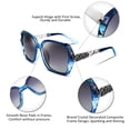 thumbnail image 4 of Gafas de Sol Polarizadas para Mujer FEISEDY Cuadradas Brillantes B2289, 4 of 8