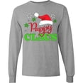 thumbnail image 3 of Inktastic Pappy Claus with Christmas Santa Hat and Snowflakes Long Sleeve T-Shirt, 3 of 5