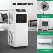 Costway EP23048 10000 BTU Portable Air Conditioner and Dehumidifier Function in White with Window Kit Remote