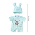 thumbnail image 3 of ToyKingdee Doll Rabbit Pajamas with Shoes Adorable Doll Decoration Outfit for Dolls Easy to Dress Up with Zipper Design Creative Imagination, 3 of 6