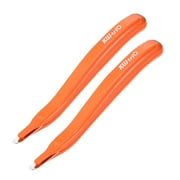 Uxcell Magnetic Staplers Puller Office Home Staple Remover Tools, Orange 2 Pack