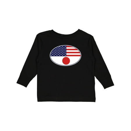 

Inktastic Japanese American Flag Gift Toddler Boy or Toddler Girl Long Sleeve T-Shirt