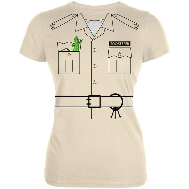 Costume de Gardien de Zoo d'Halloween pour Juniors T-Shirt Doux