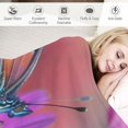 thumbnail image 3 of Chilfamy Butterfly Flower Gifts Blanket Super Soft Flannel Blanket for Bed Sofa Living Room Decor All Seasons Hand Feel Blanket 40x50in, 3 of 6