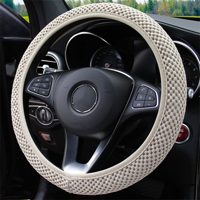 Universal 38cm Car Auto Steering Wheel Cover Elastic Ice Silk Summer Cool Non-Slip Auto Accessories