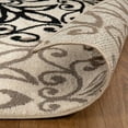 thumbnail image 3 of Contemporary Floral Medallion Plush Polypropylene Washable Indoor Area Rug, 8' x 8', Beige by Blue Nile Mills, 3 of 6