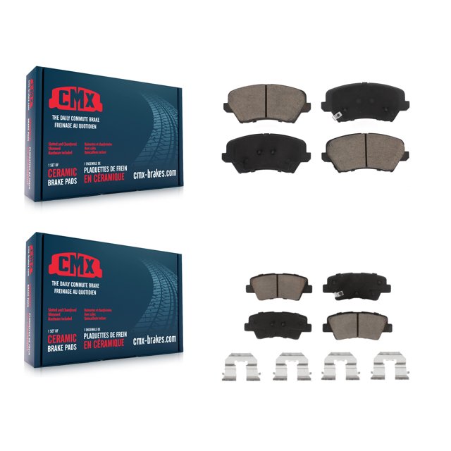 CMX Front Rear Ceramic Brake Pads Kit for Car Hyundai Elantra GT Kia Forte Koup KCX-100441