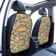 thumbnail image 3 of Naloa Fruits Peach1 2Pcs Anti-Kick Back Seat Cover Kick Mat, Car Seat Protector with 3 Storage Pockets, 3 of 8