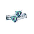 thumbnail image 1 of Anillo de circón Anillo en forma de corazón doble Anillo de bodas de compromiso Joyas de aleación Wmkox8yii  fajkfhkj2029, 1 of 2