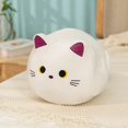 thumbnail image 1 of New Cute Round Ball Cats Plush Pillow Handwarm Toys Soft Stuffed Cartoon Animal Doll Nap Cushion Christmas Gifts For Kidswhite22x26cm Deng Xun unisex, 1 of 2