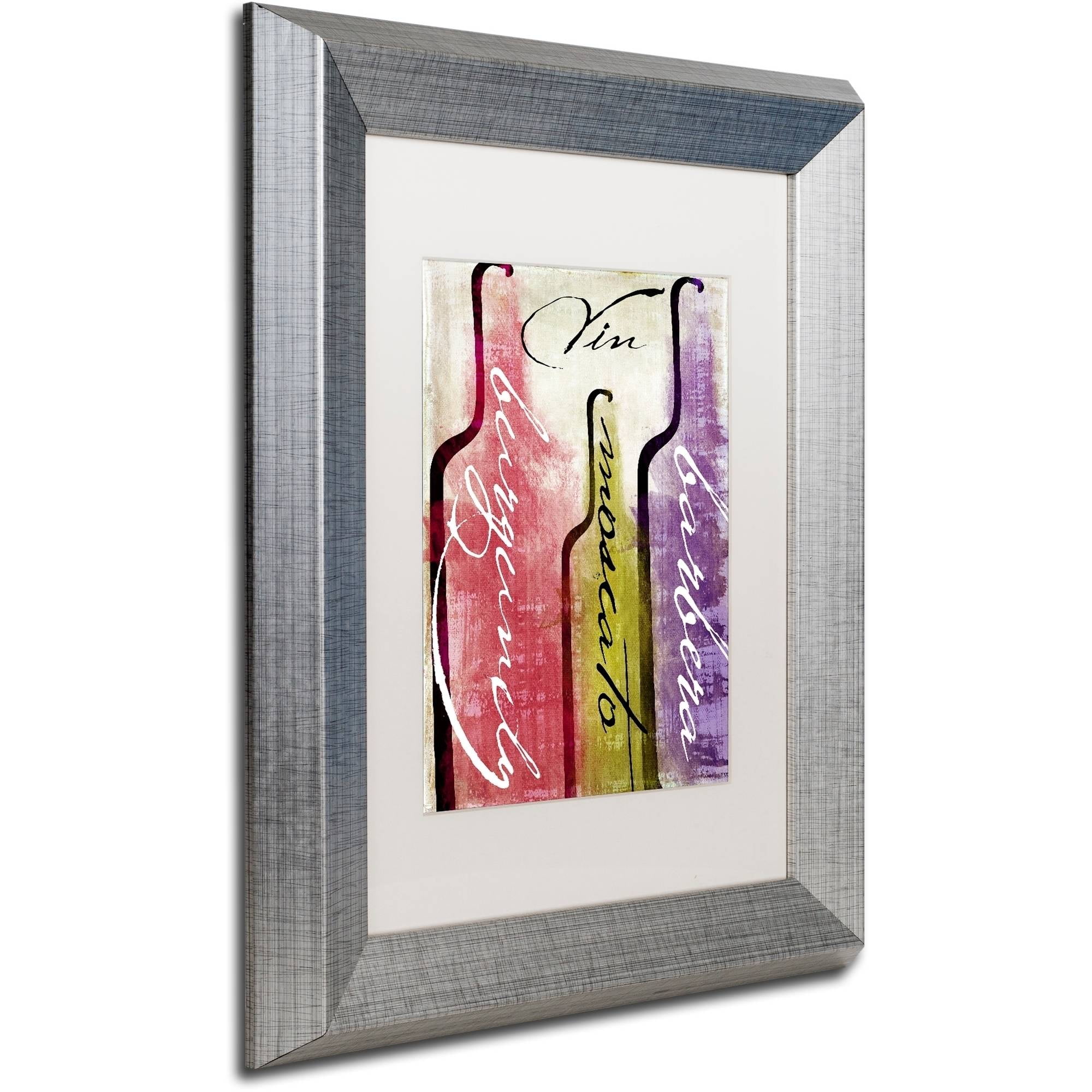 Trademark Fine Art "Wine Tasting II" Canvas Art by Color Bakery White Matte, Silver Frame