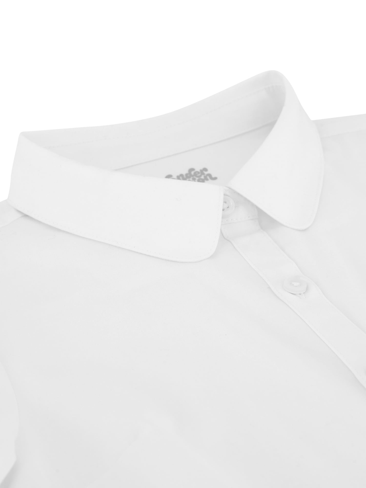 Wonder Nation Girls School Uniform Poplin Button-Up Blouse, Sizes 4-18