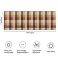 thumbnail image 3 of Brown Beige Green and Red Checkered Pattern Bathroom Rugs Mat,Non Slip Microfiber Bathroom Rug,Rubber Backing,Soft Bathroom Mats for Bathroom Floor,Tub and Shower,47x17in(120x43cm), 3 of 5