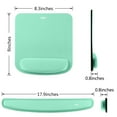 thumbnail image 2 of NEX Ergonomic Mouse Pad with Wrist Support, Memory Foam Keyboard Wrist Rest for Computer, Mint Green (NX-PAD007), 2 of 7