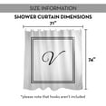 thumbnail image 7 of Creative Products Classic White Monogrammed Shower Curtain - V, 7 of 7