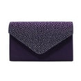 thumbnail image 3 of JoveMarine Women's Elegant Silk Satin Rhinestone Clutch Bag Convertible Shoulder Bag for Evening and Prom Fashion Handbag for Parties and Formal Events Purple, 3 of 7