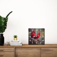 thumbnail image 3 of Soliyoahee Cardinal Wall Clock 10inch Wooden Square Clock Living Room Decoration Silent No Tick Battery Powered for Bathroom Kitchen Bedroom Living Room (Style 2), 3 of 5