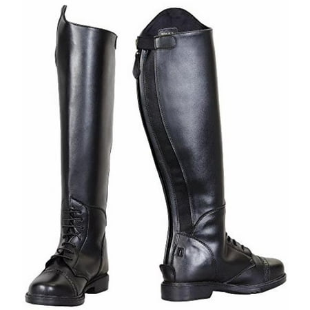 - TuffRider Women's Starter Back Zip Field Boots in Synthetic Leather, Black, 9 Wide