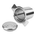 thumbnail image 4 of Tea Infuser with Lid Stainless Steel Coffee Herb Mesh Filter Double Handle Loose Leaf Tea Strainer, 4 of 8