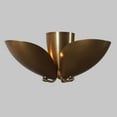 thumbnail image 2 of Three Light Brass Disk Shade Ceiling Flush Mount Pendant Light Fixture Mid Century Style Ceiling Chandelier Fixture, 2 of 7