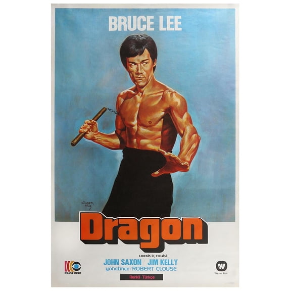 Enter The Dragon 1973 - Bruce Lee - Turkey - Vintage Classic Kung Fu Movie Poster (8x12Inches-US/CANonly)