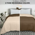thumbnail image 2 of ROYALE Queen Comforter - All Season Down Alternative Bedding Comforters - Lightweight Quilted Comforter with Corner Tabs- Luxury Hotel Comforters- Box Stitched Duvet Insert (Queen, Chocolate & Sand), 2 of 9
