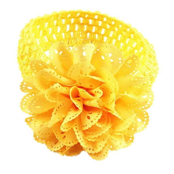 Bmisegm Baby Girl Headbands Floral Lace Knot Headwear for Kids Toddler Girls Hair Accessory Hair Scarf 0-3T Yellow,One Size