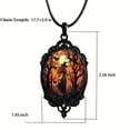 thumbnail image 4 of Gothic Crow Cross Pendant Necklace - Vintage Halloween Jewelry for Women 2pcs, 4 of 4