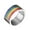 Silver, variant on 10mm Unisex Stainless Steel Simple Classic Rainbow Stripe LGBT Gay & Lesbian Pride Signet Ring Eternity Lover Wedding Band Black Size 11