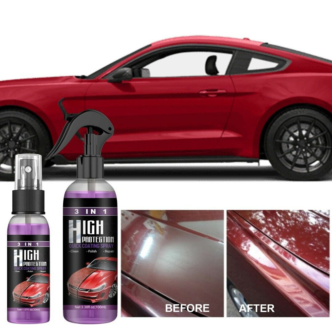 100ML 3 in 1 High Protection Quick Car Coat Ceramic Coating Spray  Hydrophobic US 