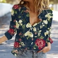 thumbnail image 2 of Women's Long Sleeve Shirts Dressy Casual Blouses Trendy Work Office Outfits Spring Tops, 2 of 5