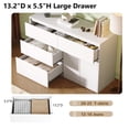 thumbnail image 6 of Ktaxon 6 Drawer Dresser with Large Storage Space Dresser Wood Dresser Storage Cabinet Drawer Organizer Chest Of Drawers, White, 6 of 8