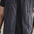 thumbnail image 7 of YFNNUP Big and Tall Men's Golf Vest Lightweight Casual Sleeveless Jacket Outerwear Windproof Water Resistant Grid Lining Vests with Zipper Pockets Dark Gray,XL, 7 of 7