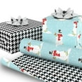 thumbnail image 3 of Hallmark Reversible Christmas Wrapping Paper (Snowmen and Houndstooth), 3 of 4