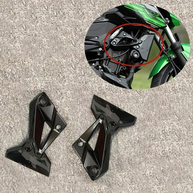 Suitable for Kawasaki Z400 Z 400 2019 - 2023 Glossy Black Side Frame Radiator Guard Fairing -