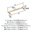 thumbnail image 5 of Amerock Enlivity 8-13/16 inch (224mm) Center-to-Center Champagne Bronze Cabinet Pull, 5 of 6