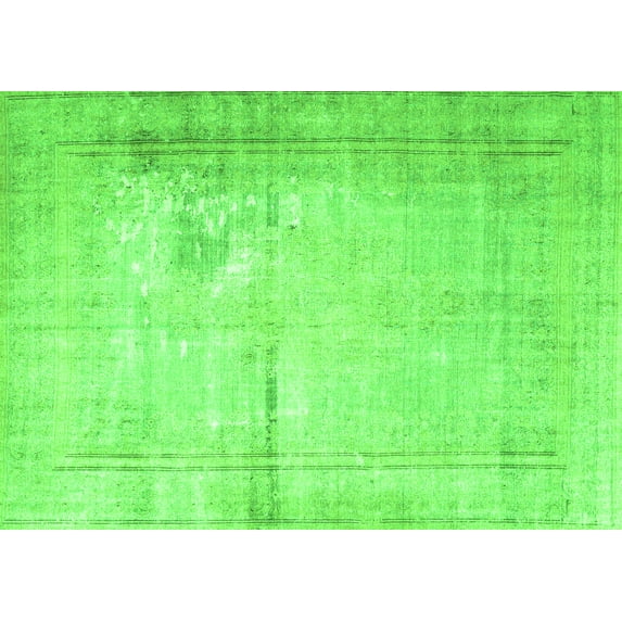 Ahgly Company Indoor Rectangle Persian Green Traditional Area Rugs, 8' x 12'