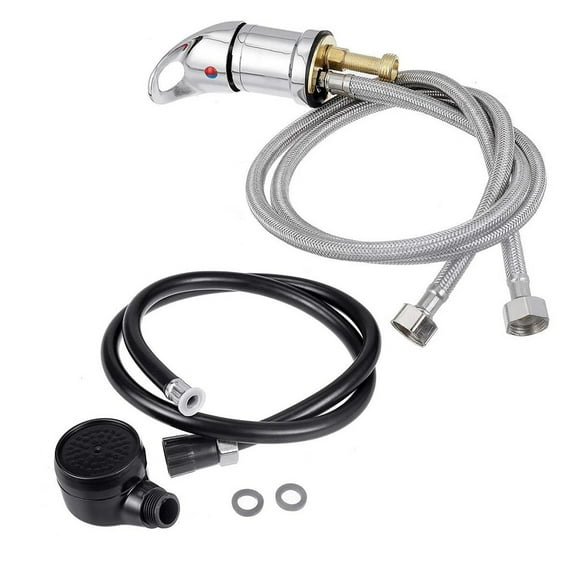 yaaqii Beauty Salon Shampoo Sink Bowl Faucet and Sprayer Kit with Flexible Spray Hose