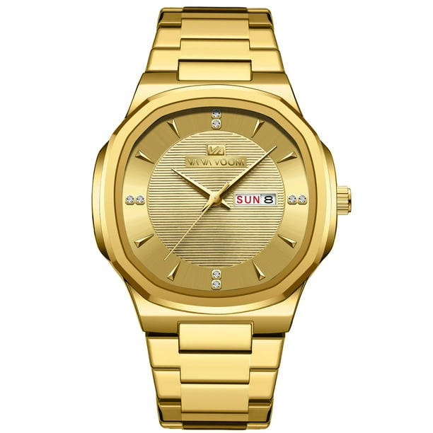 Reloj Ejecutivo 41mm - Agujas + Digital con Fecha | Acero Quirúrgico Impermeable 30M | Delgado 8mm para Oficina