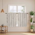 thumbnail image 2 of Farmhouse Vintage Kitchen Curtains 54 Inch Length, Summer Country Retro Wooden Grain Tiers Curtains for Bathroom Bedroom Cafe, Light Filtering Small Window Treatment Short Drapes 2 Panels 42"Wx54"L, 2 of 8